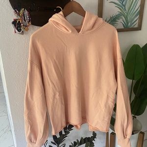 ABERCROMBIE & FITCH - Soft A&F Hoodie Sweatshirt Pink Cropped